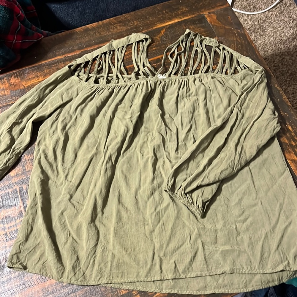 Olive green blouse